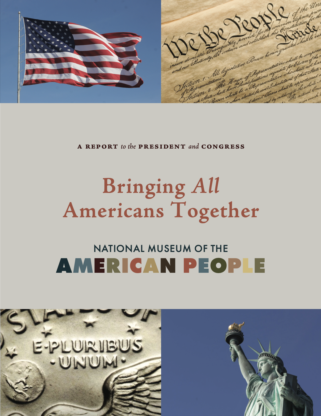 Cover of the Report entitled 'Bringing All Americans Together'